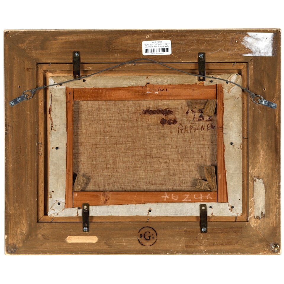 Joseph Raphael (1869-1950) Pont de Cheval (Bruges, Belgium) 9 3/4 x 13 3/8 in. - 2