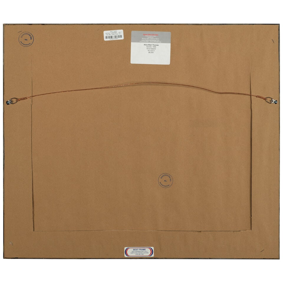 Alice Blair Thomas (1857-1945) Sunset 18 x 22 1/4 in. - 2