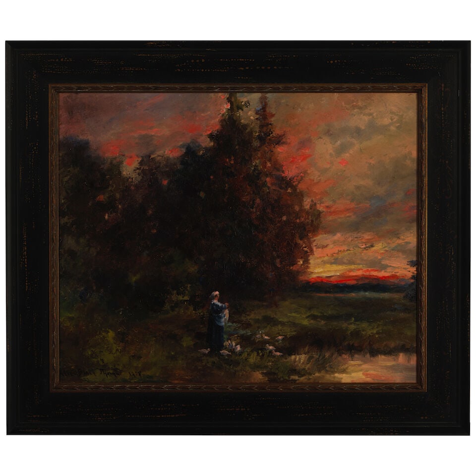 Alice Blair Thomas (1857-1945) Sunset 18 x 22 1/4 in. - 3