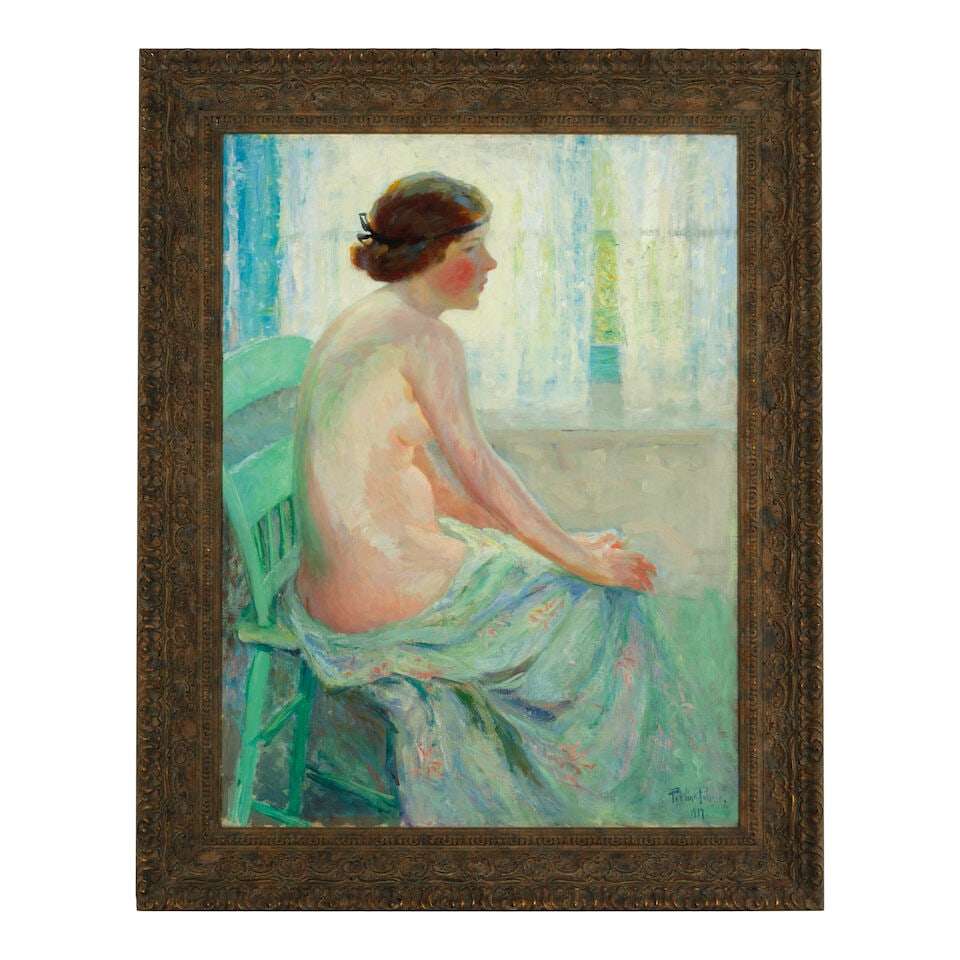 Pauline Palmer (1867-1938) Seated Nude 40 x 30 in. - 3