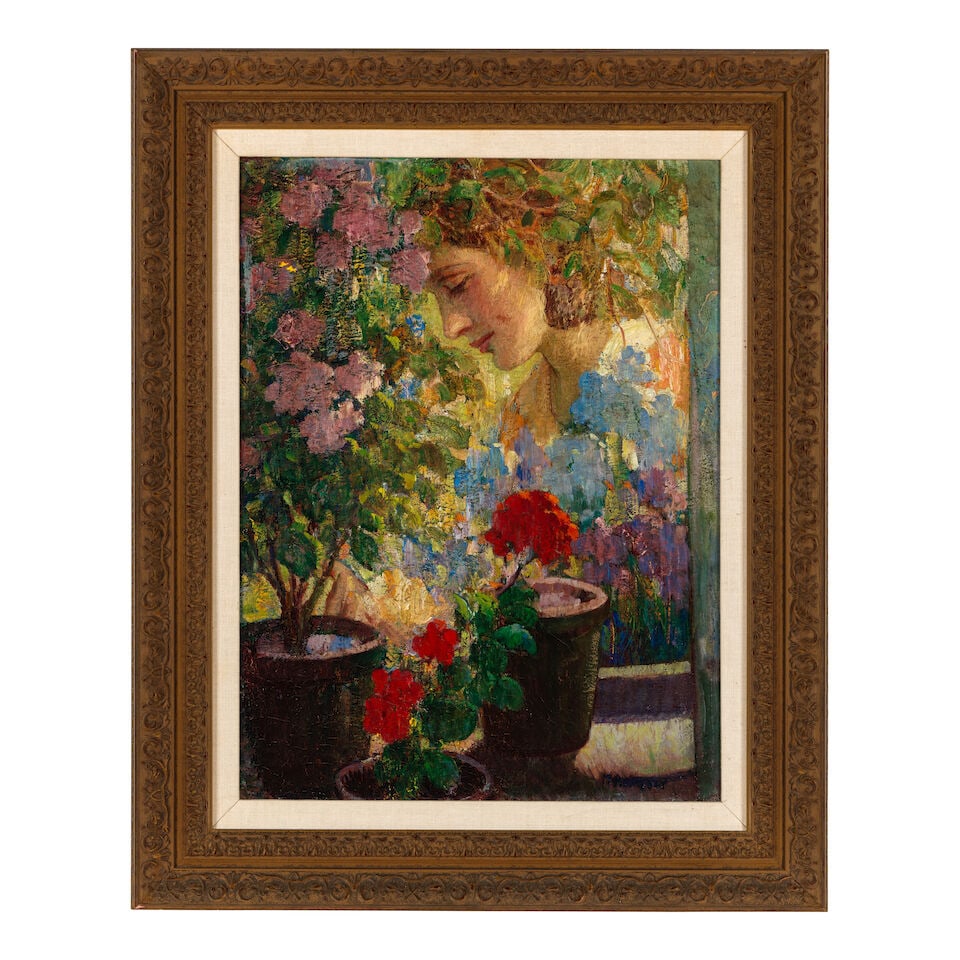 Mischa Askenazy (1888-1961) Woman in the Garden 24 1/4 x 18 1/4 in. - 4