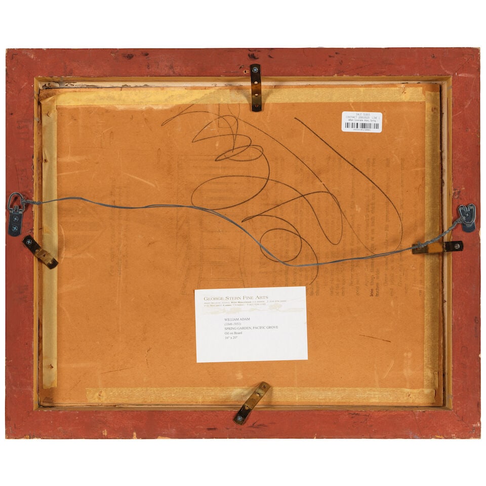 William Constable Adam (1846-1931) Spring Garden (Pacific Grove) 16 X 20 in. - 2