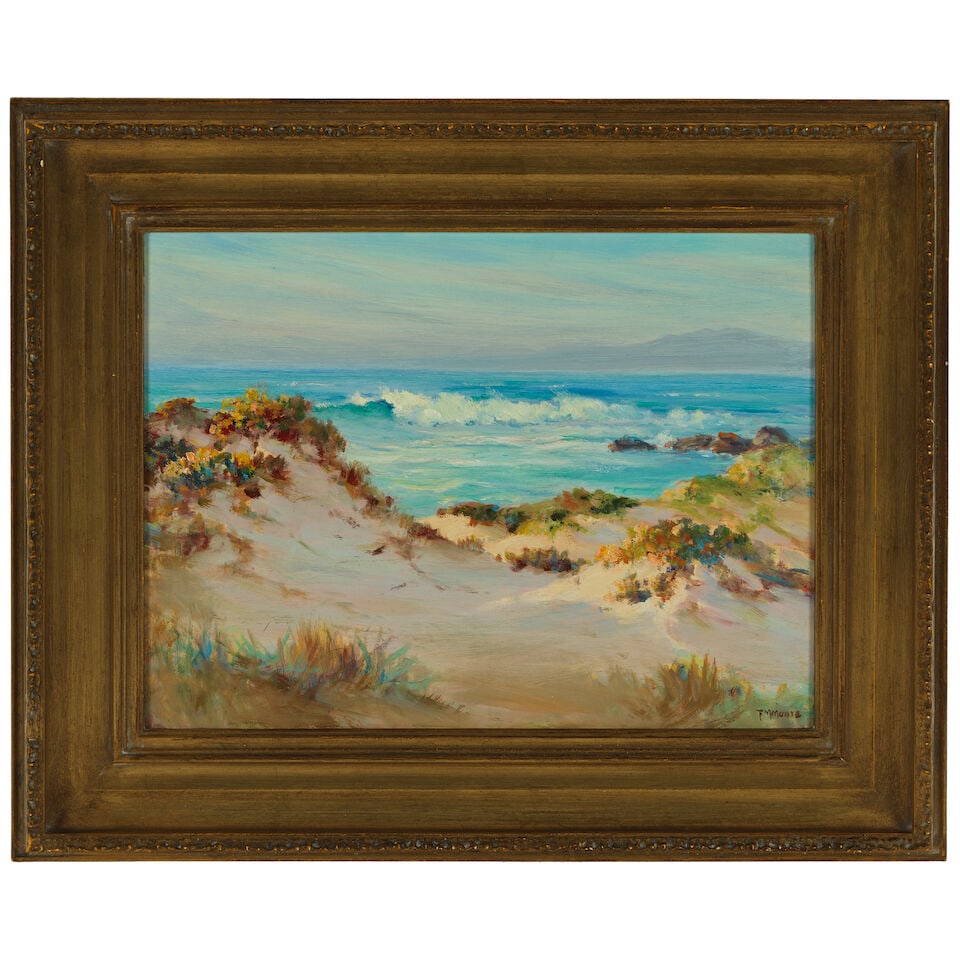 Frank Montague Moore (1877-1967) Sand Dunes & Surf (Carmel) 12 x 16 in. - 2