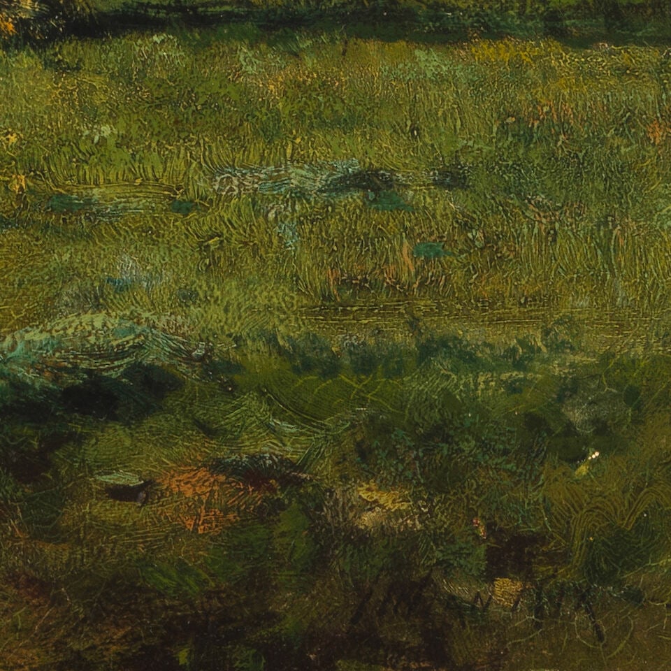 Julian Rix (1850-1903) Oaks and Stream 22 x 27 in. - 3