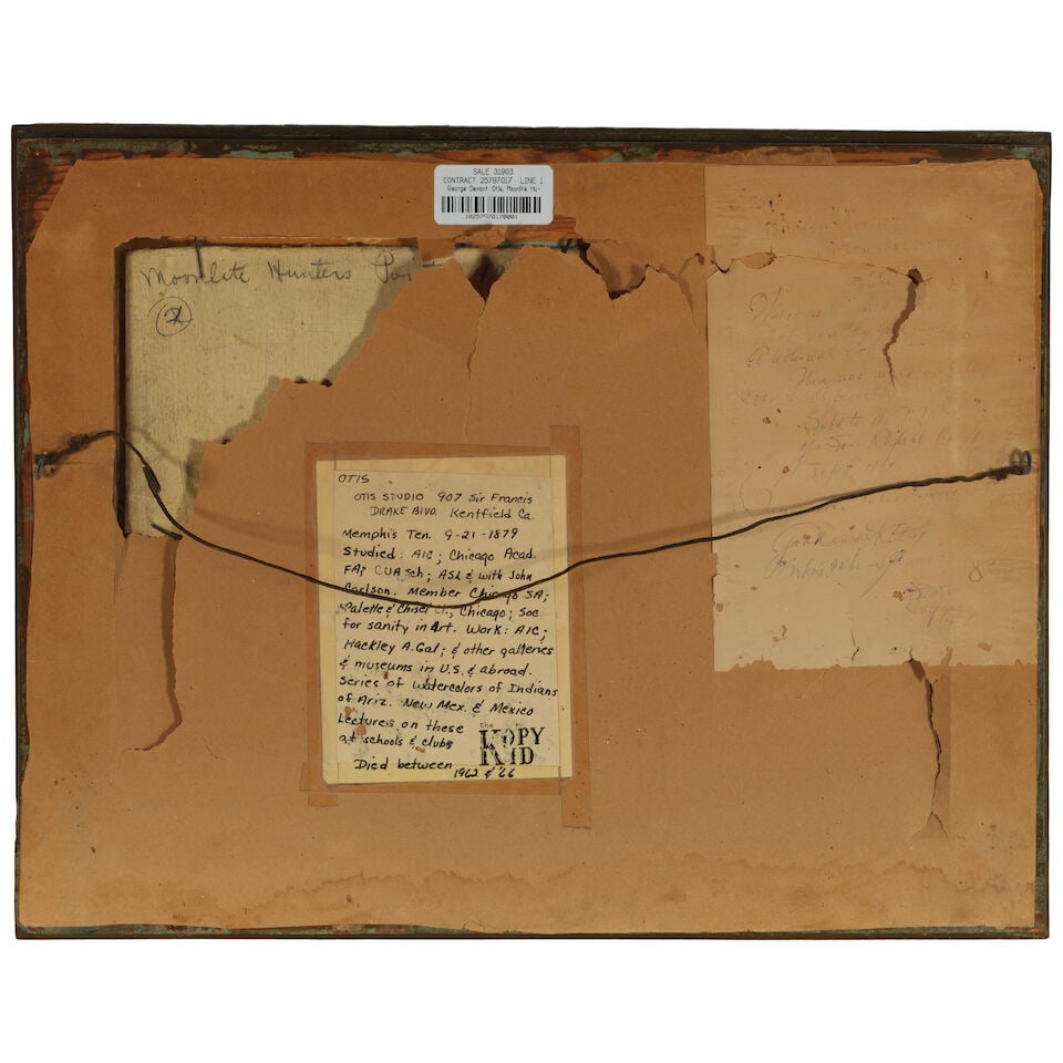 George Demont Otis (1879-1962) Moonlite Hunter's Point 10 x 14 in. - 2