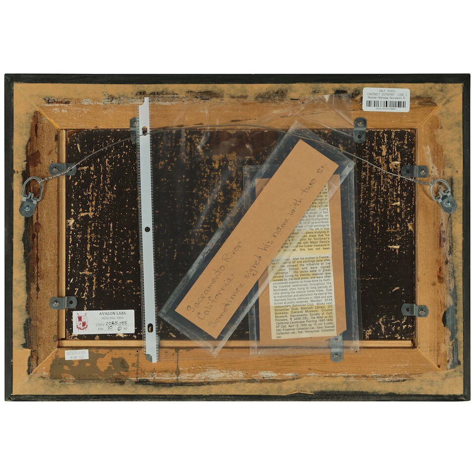 Ransome Gillet Holdredge (1836-1899) Sacramento River 9 x 15 in. (Painted in 1868.) - 3