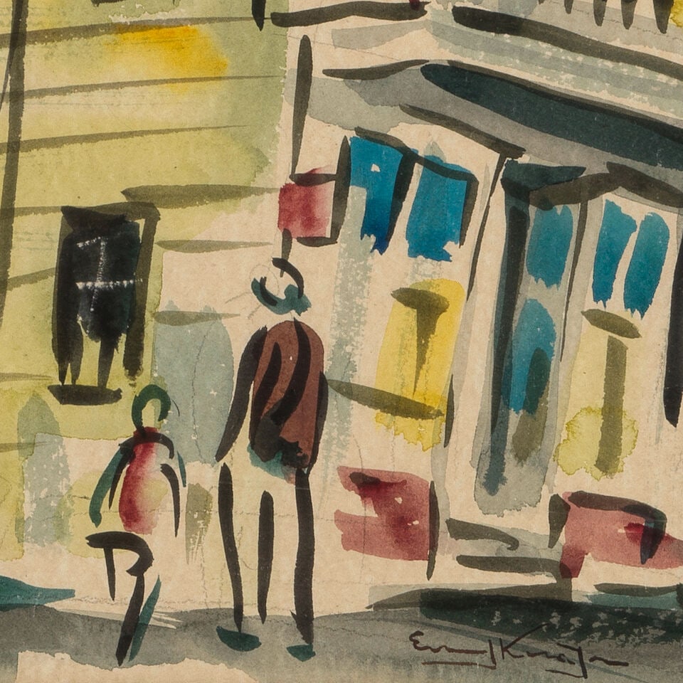 Emil Jean Kosa, Jr. (1903-1968) City Scene sheet 12 1/4 x 20 in. - 3