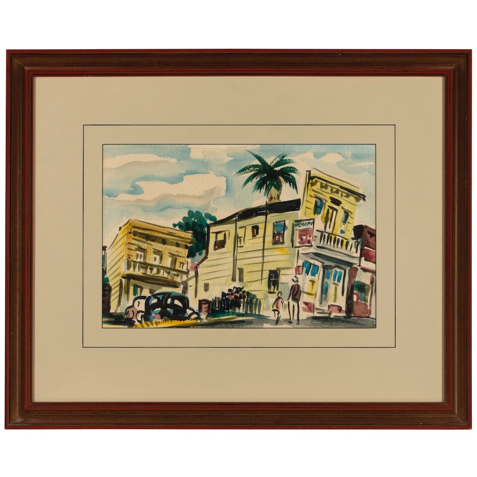 Emil Jean Kosa, Jr. (1903-1968) City Scene sheet 12 1/4 x 20 in. - 4
