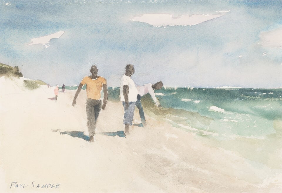 Paul Sample (1896-1974) Beach Street Rollers sight 6 1/2 x 9 3/4 in. (1 of 2)