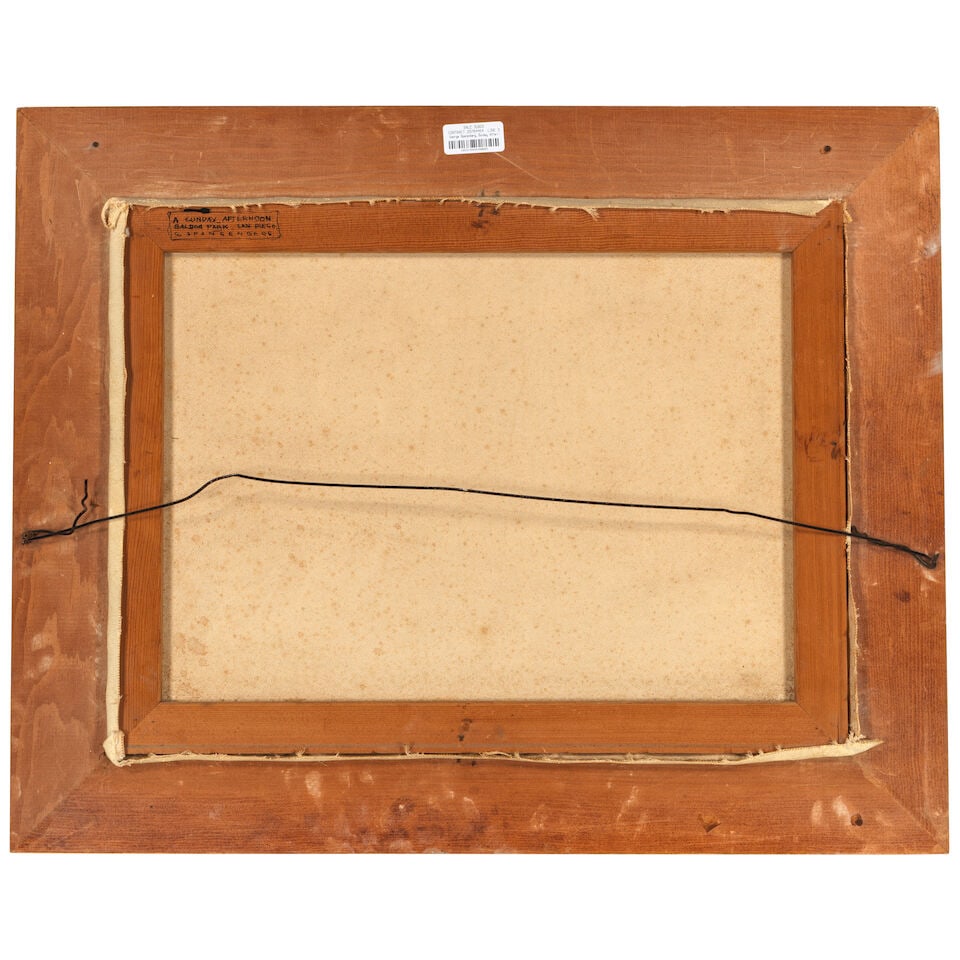 George Spangenberg (1907-1964) A Sunday Afternoon (Balboa Park, San Diego) 18 x 24 in. - 2