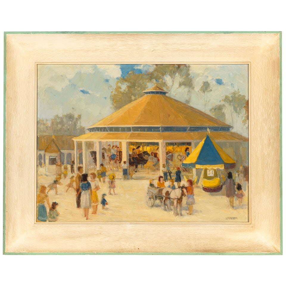 George Spangenberg (1907-1964) A Sunday Afternoon (Balboa Park, San Diego) 18 x 24 in. - 4