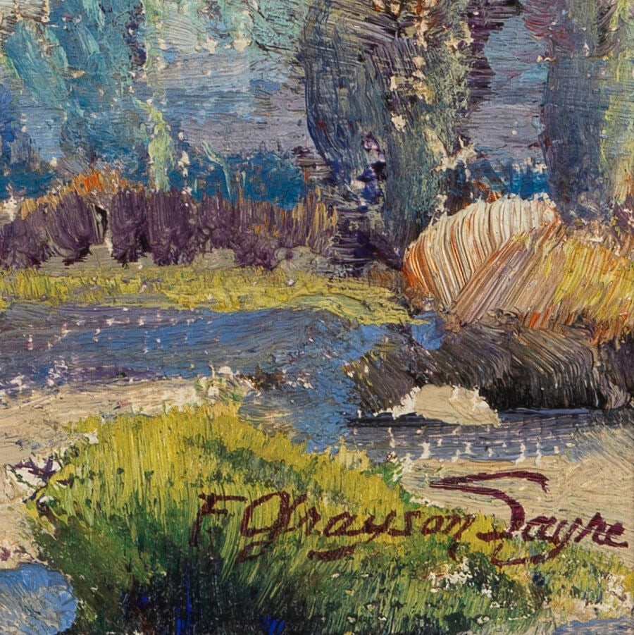 Fred Grayson Sayre (1879-1939) Palm Trees and Smoke Trees (a group of two) each 8 x 10 in. - 3