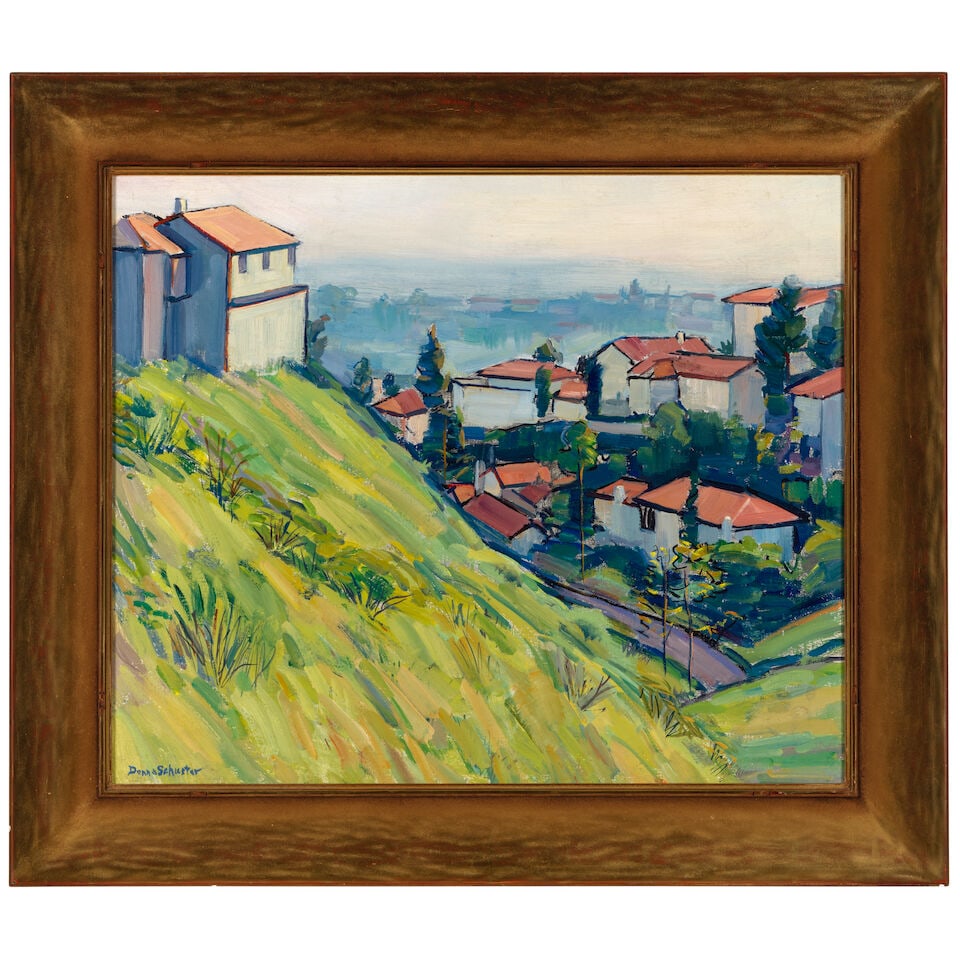 Donna Schuster (1883-1953) Hollywood Hills 25 x 30 in. - 4
