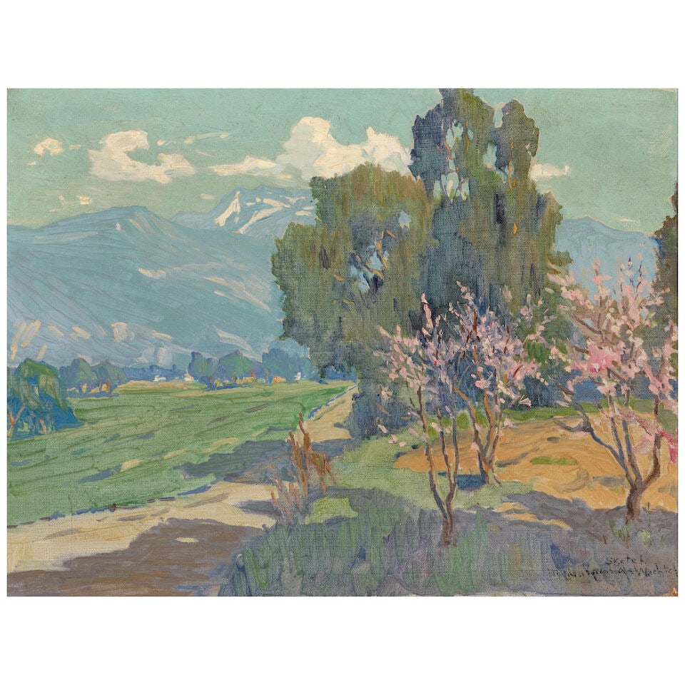 Marion K. Wachtel Two Landscape, oil on canvas, framed - 6