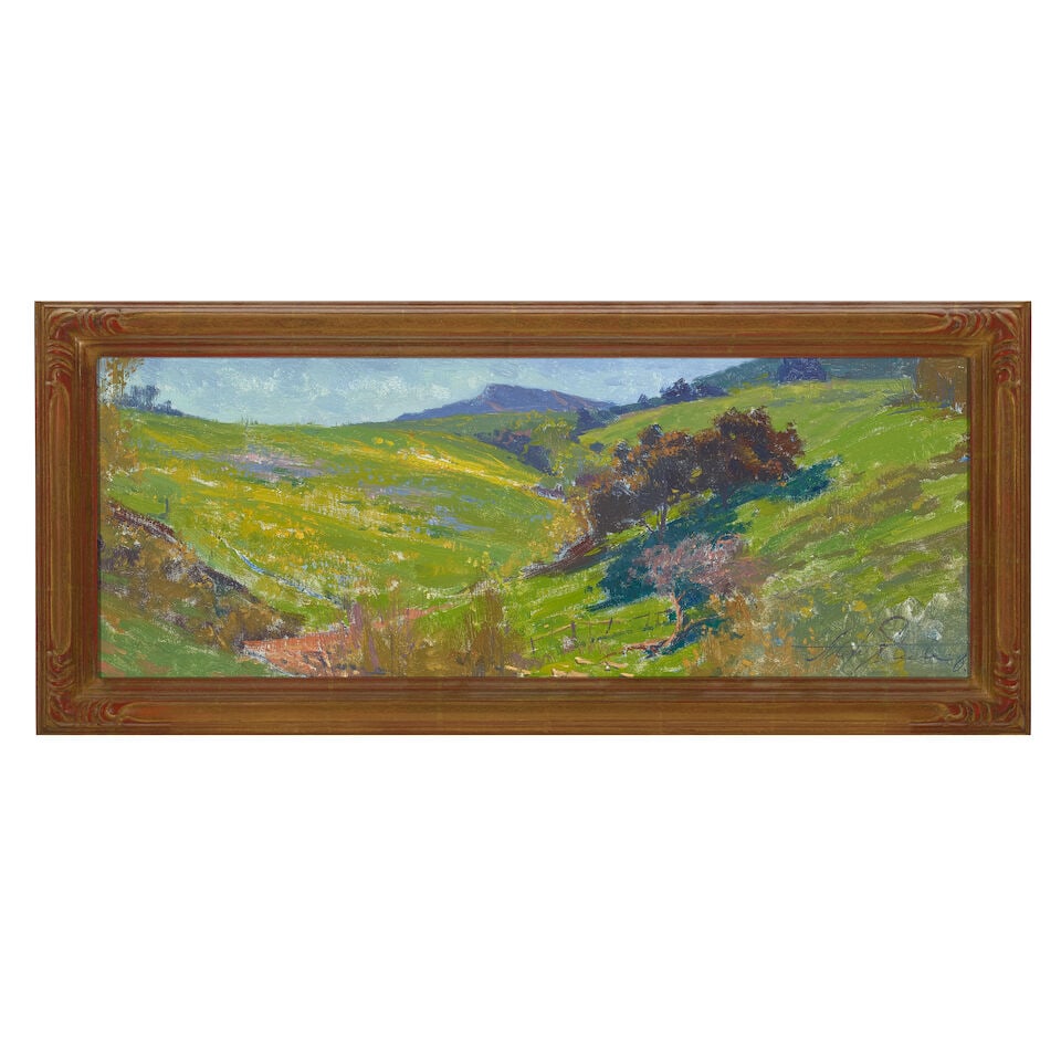 Alexey Steele (born 1967) Two Landscapes (Possibly of the Irvine Ranch) first 9 x 24 in., second... - 3