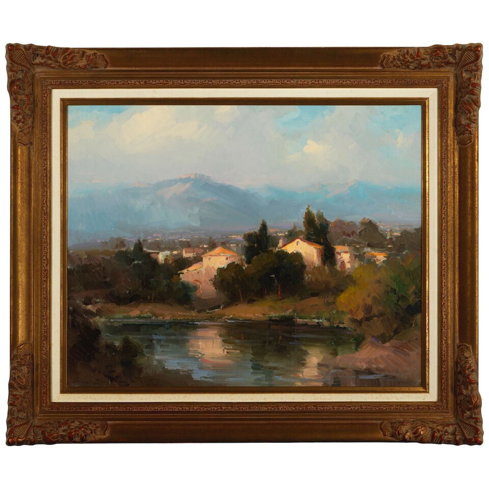 Ovanes Berberian (born 1951) Tuscan Landscape (Montecatini) 25 1/2 x 32 in. - 3