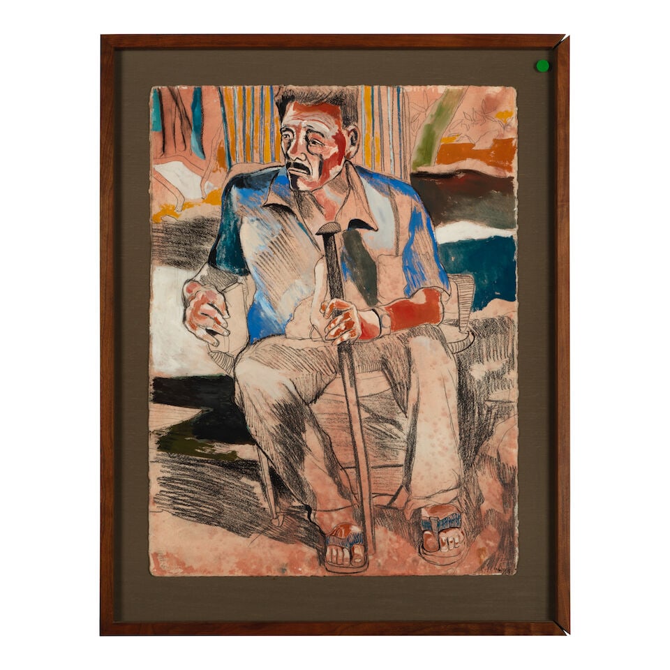 Paton Miller (born 1953) Seated Figure sight 30 x 22 3/4 in. - 2