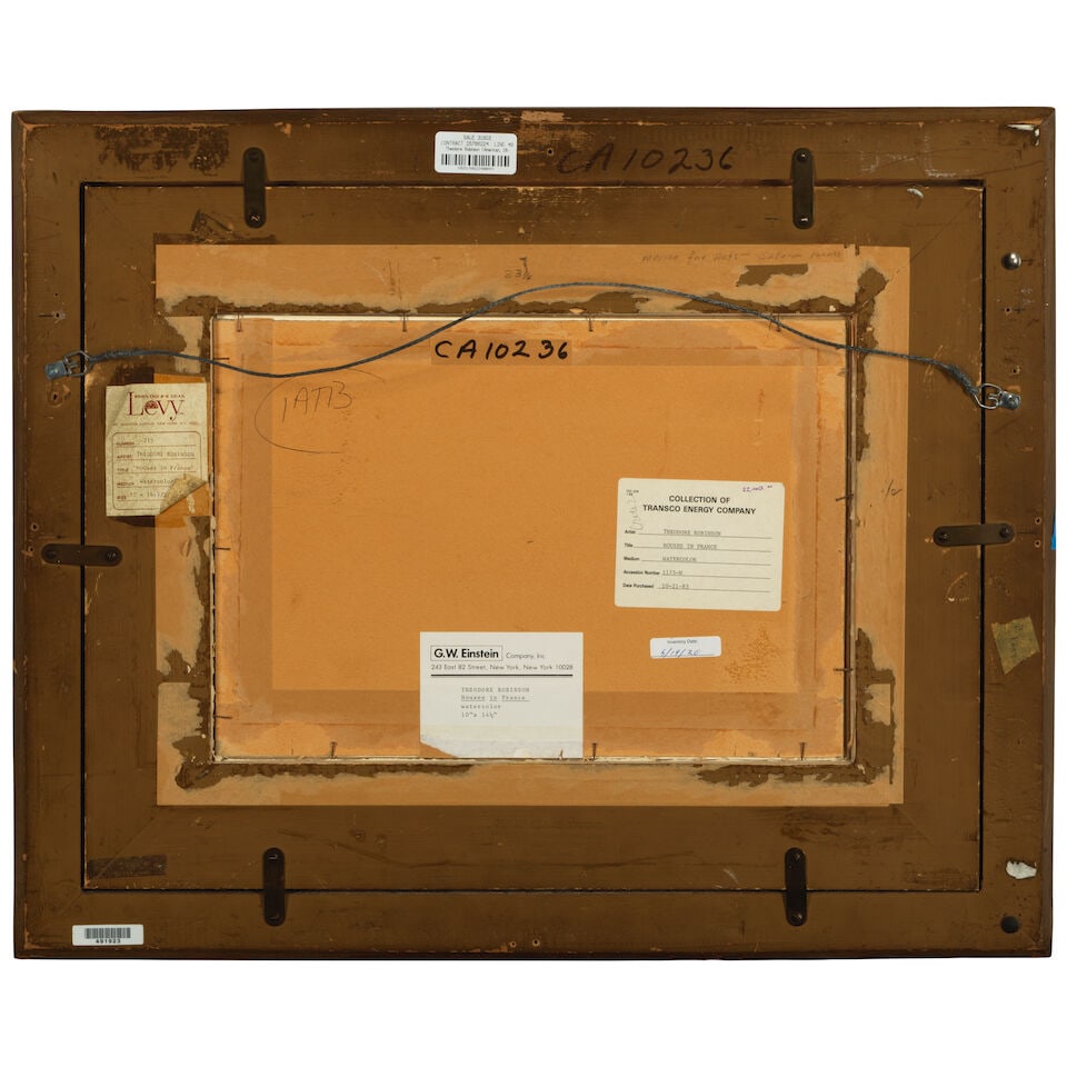 Theodore Robinson (1852-1896) Houses in France 10 x 14 1/2 in. - 2