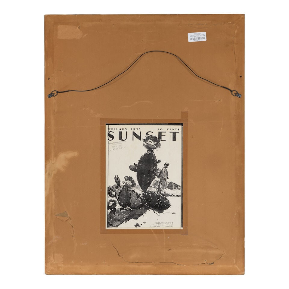 Maurice Logan (1886-1977) Flowering Cactus and Indian Child sight 26 x 19 1/2 in. (Executed circ... - 2