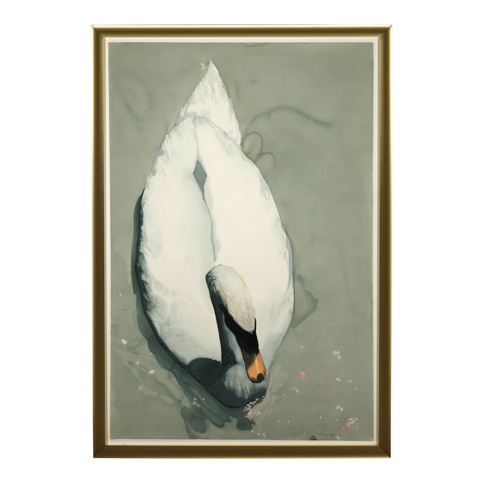 William G. Garbe (1948-1989) Untitled (Swan from Above) sight 59 1/2 x 39 1/2 in. - 3