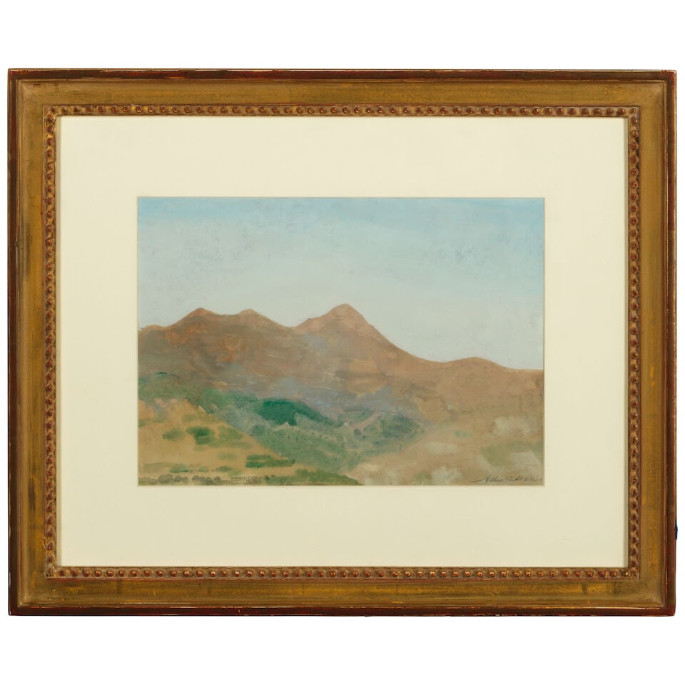 Arthur Bowen Davies (1862-1928) Landscape sight 9 3/4 x 13 3/4 in. - 3