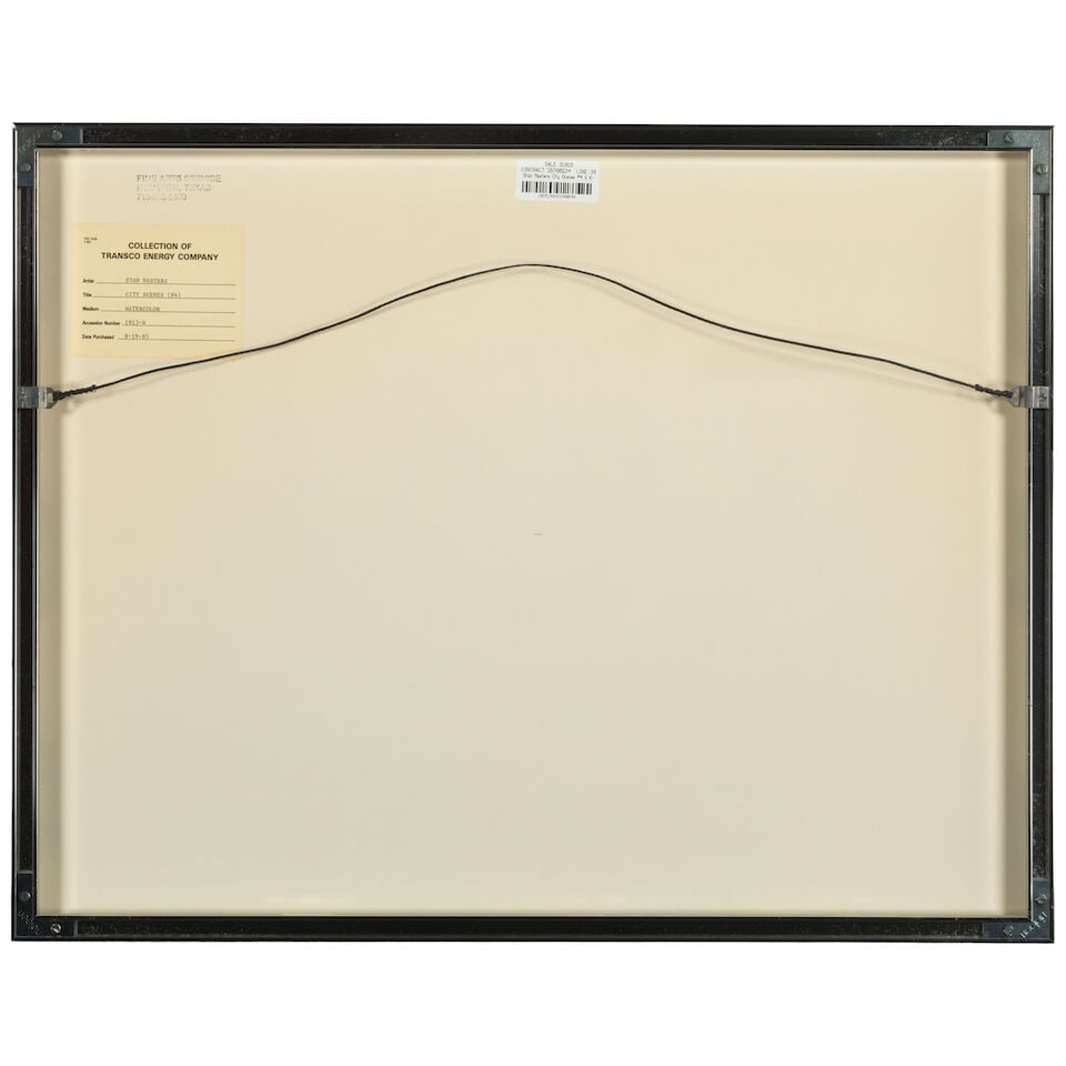 Stan Masters (1922-2005) Kirkwood Station (City Scenes #4) sight 12 1/2 x 17 3/4 in. - 2