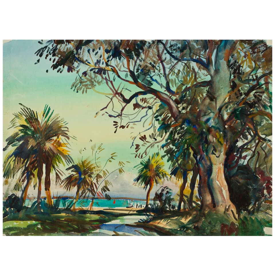 William Lester Stevens (1888-1969) Indian River sight 21 x 29 in. (1 of 3)