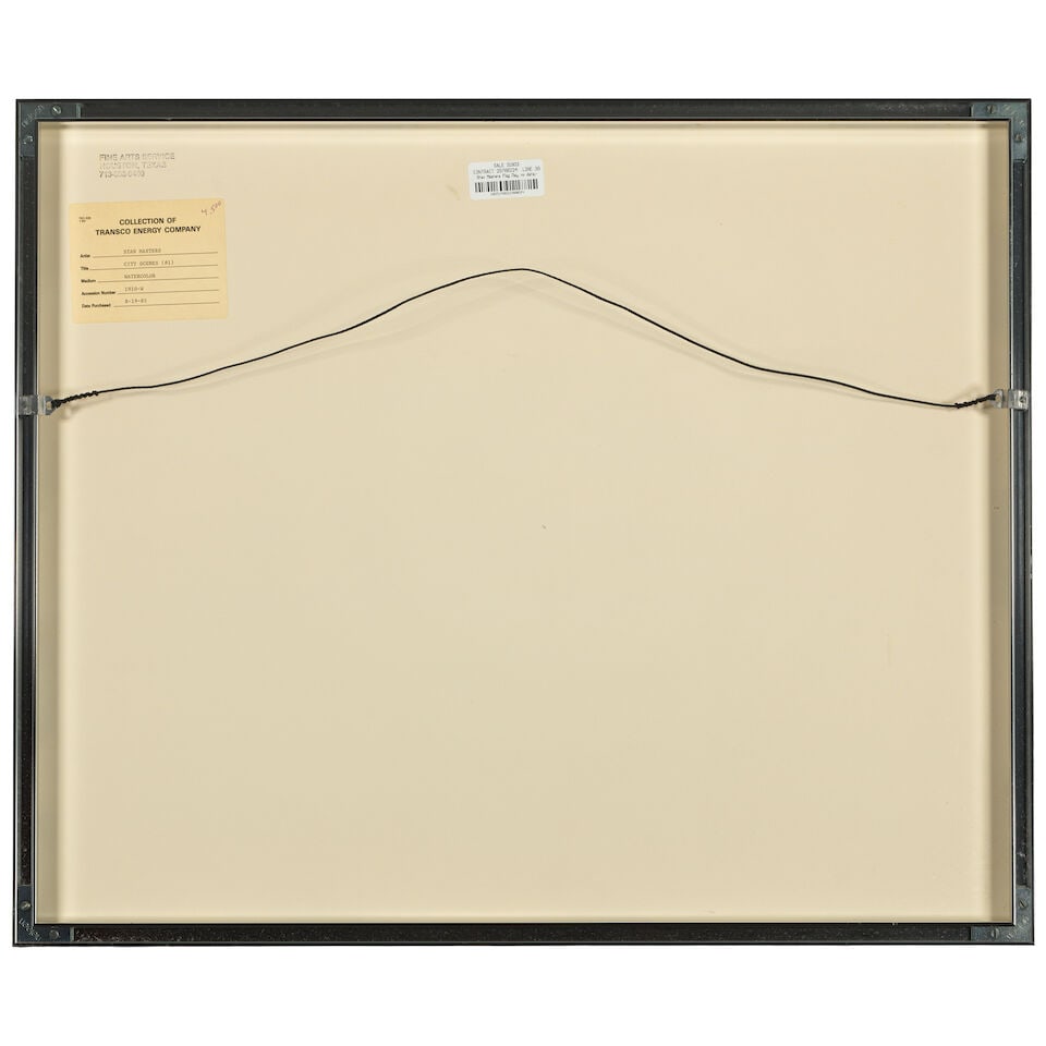 Stan Masters (1922-2005) Flag Day (City Scenes #1) sight 15 1/2 x 20 in. - 2