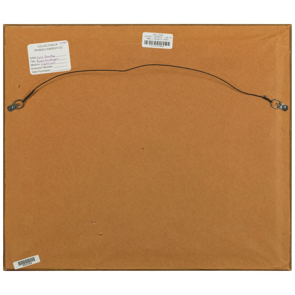 William Louis Sonntag (1822-1900) Rocky Landscape sight 9 3/4 x 13 1/2 in. (Executed in 1892.) - 2