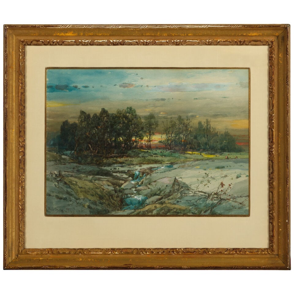 William Louis Sonntag (1822-1900) Rocky Landscape sight 9 3/4 x 13 1/2 in. (Executed in 1892.) - 3