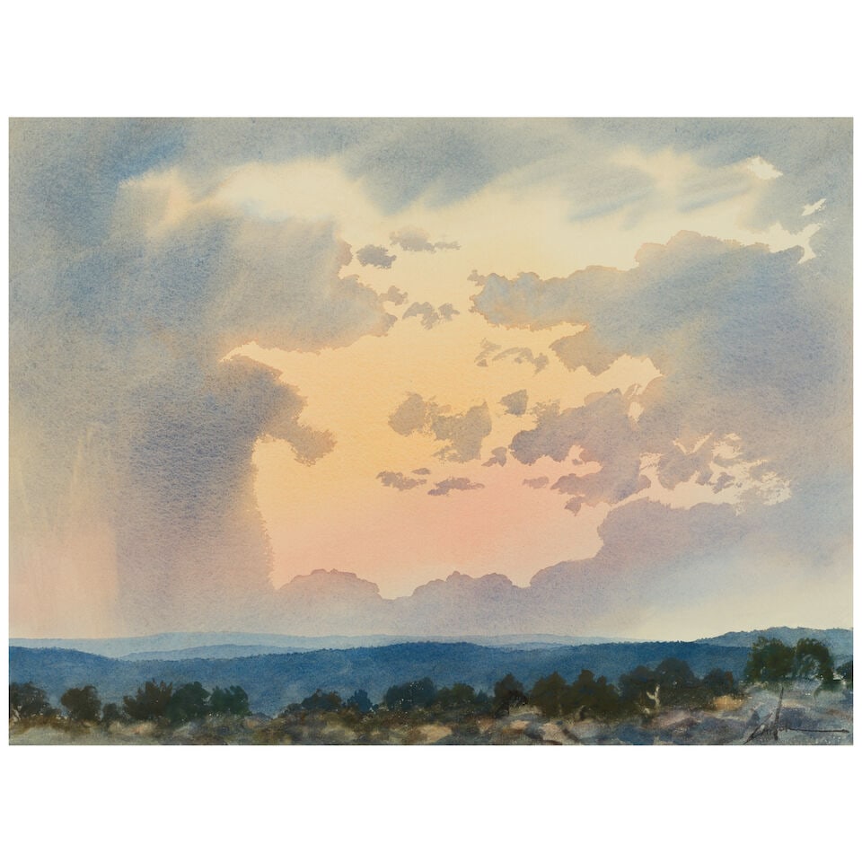 William Zanner (1930-2015) Sunset sight 21 1/2 x 28 3/4 in. (1 of 3)