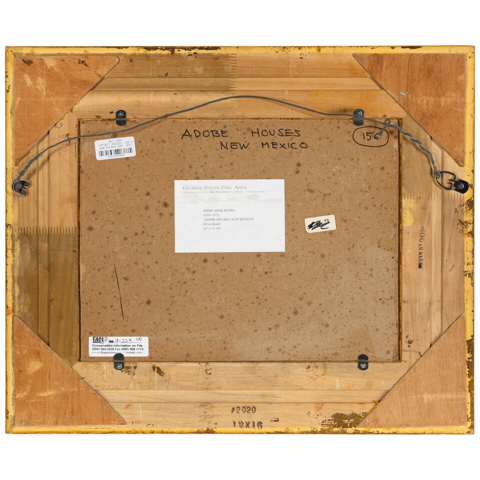 Jessie Arms Botke (1883-1971) Adobe Houses (New Mexico) 12 x 16 in. - 2