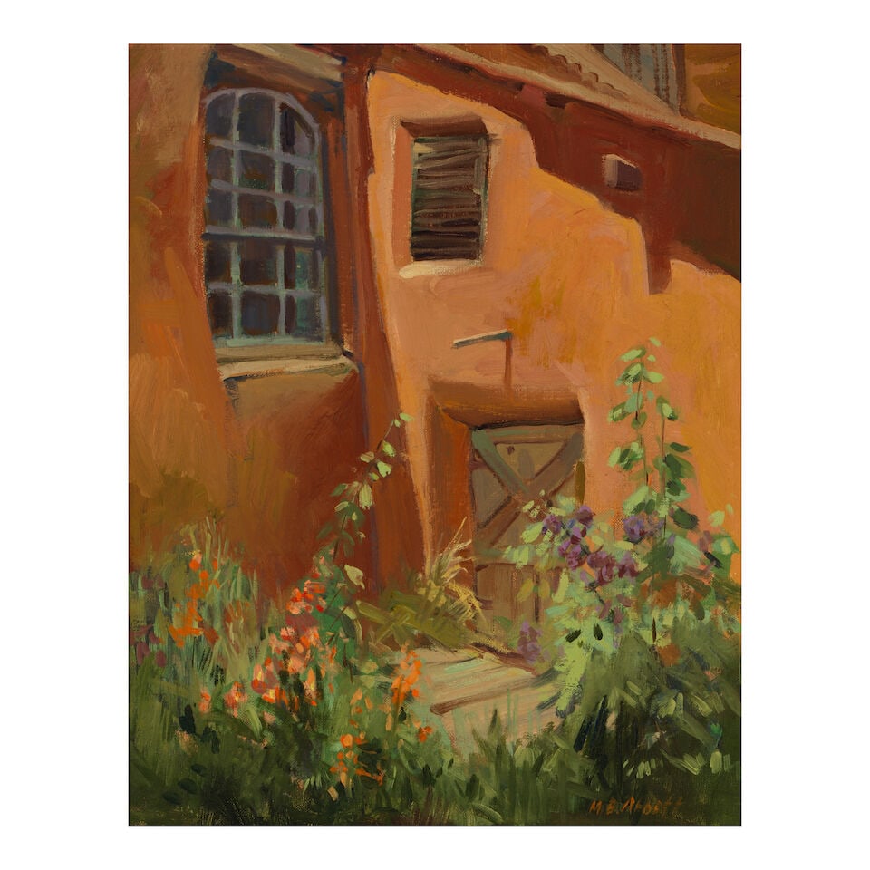 Meredith Brooks Abbott (born 1938) Abandoned Church Arroyo Seco, New Mexico 12 x 15 in. (Painted... (1 of 3)
