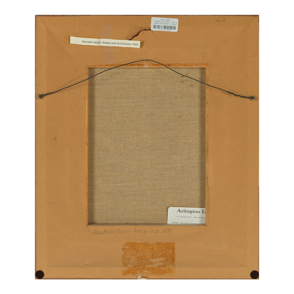 Meredith Brooks Abbott (born 1938) Abandoned Church Arroyo Seco, New Mexico 12 x 15 in. (Painted... - 3