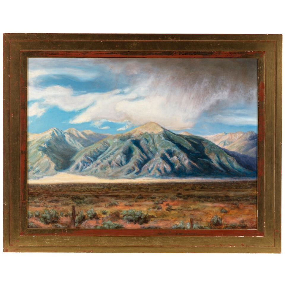 Frank Croft (born 1952) Evening Light - Sangre de Cristos 18 x 24 in (Painted in November 2001.) - 4