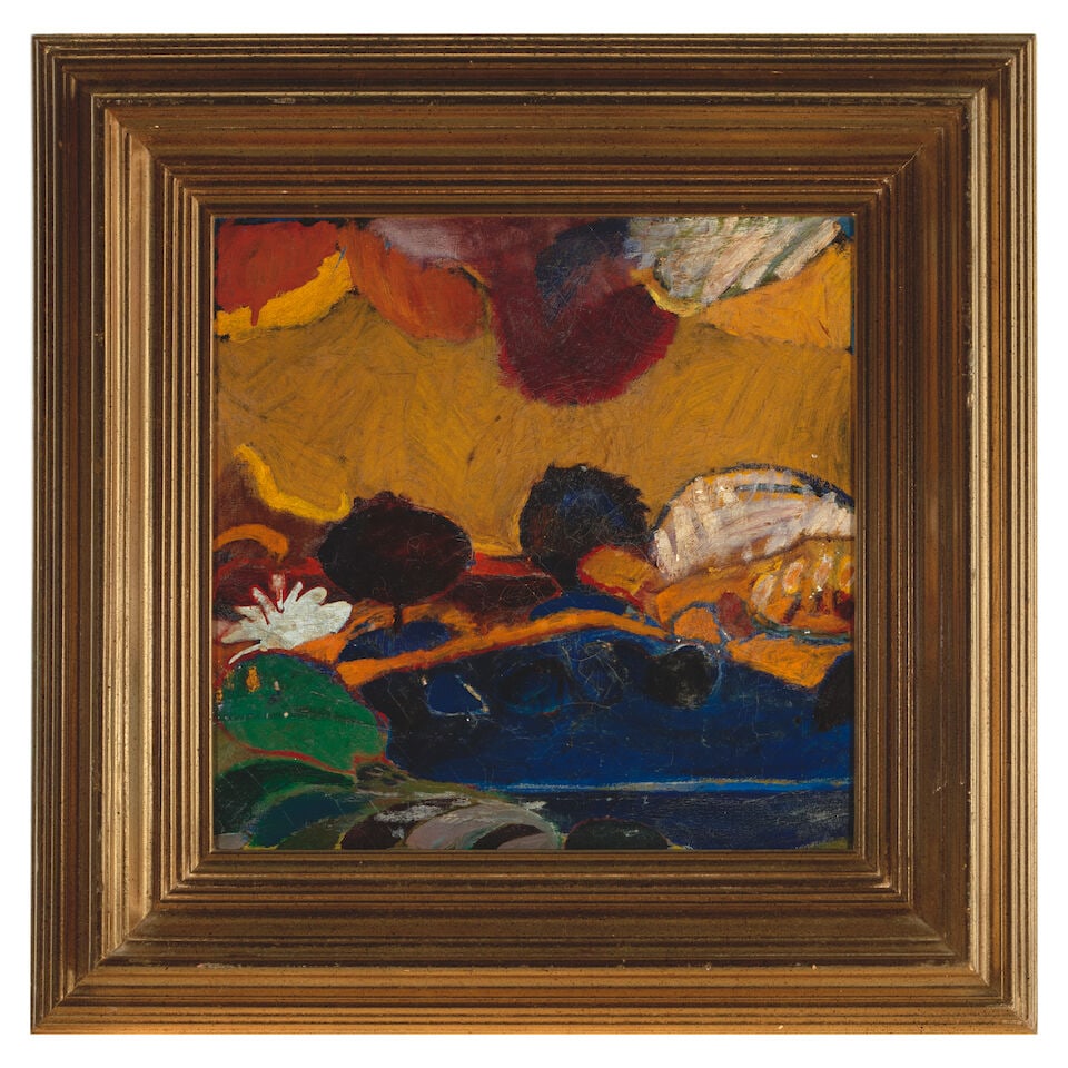 Thomas Uttech (born 1942) Summer River (Wausau, Wis.) 18 1/2 x 19 in. - 3