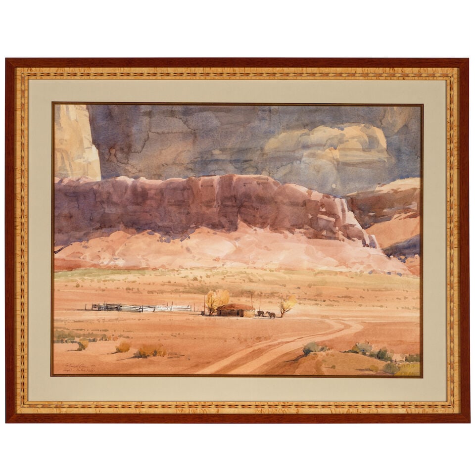 G. Russell Case (born 1966) Hogan - Cedar Ridge sight 20 3/4 x 28 1/4 in. (Painted in 1999.) - 2
