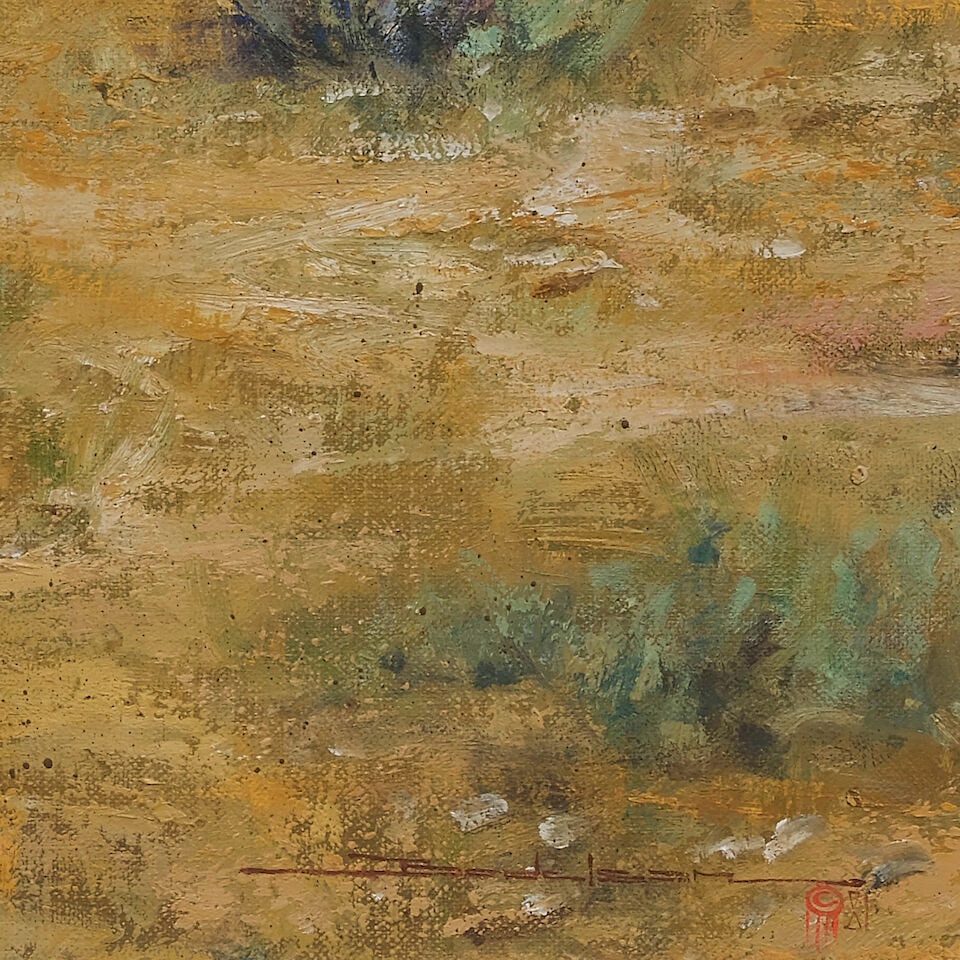 Dan Bodelson (born 1949) Fading Light 24 x 36 in. (Painted in 1981.) - 2