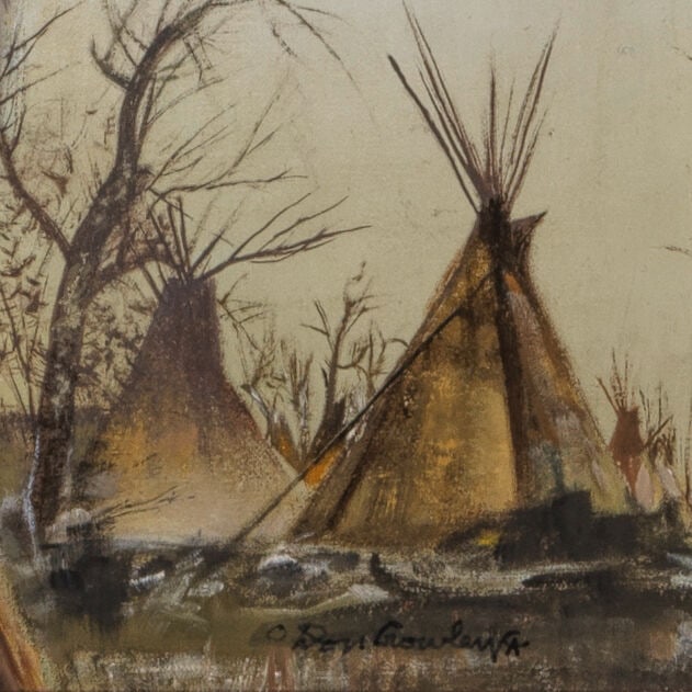 Don Crowley (1926-2019) Jay Red Hawk 30 x 24 in. - 3