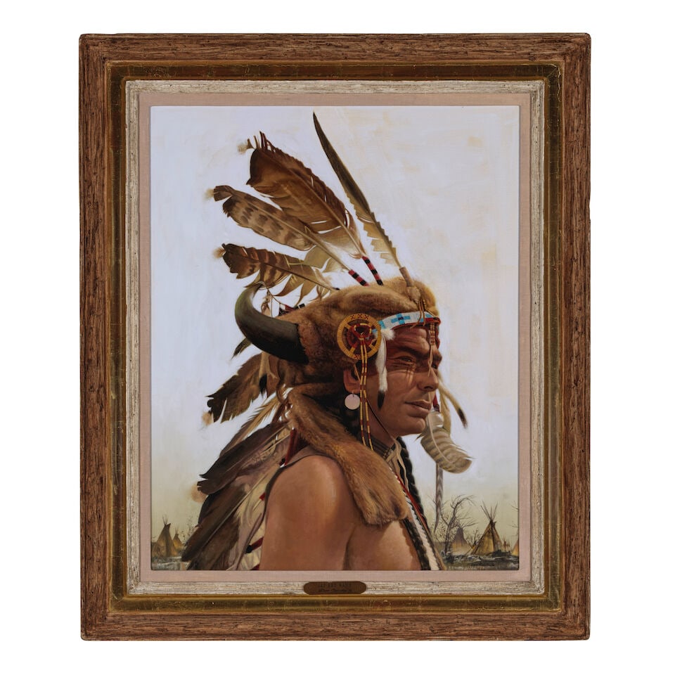 Don Crowley (1926-2019) Jay Red Hawk 30 x 24 in. - 4