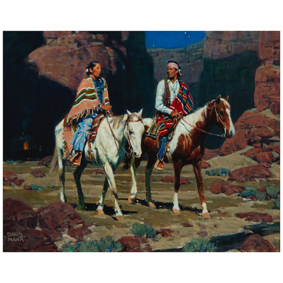 David Mann (born 1948) Navajo Night 16 x 20 in. (1 of 3)
