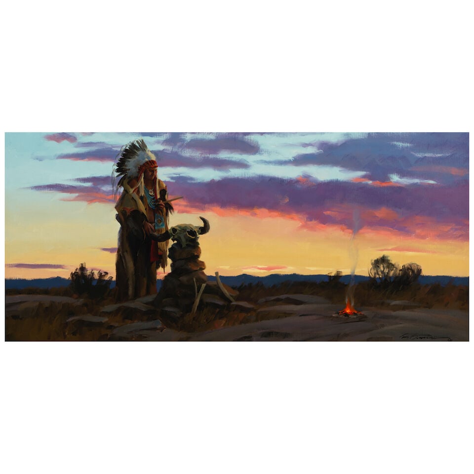 Tom Browning (born 1949) Horns of Hope 14 x 30 in. (1 of 3)