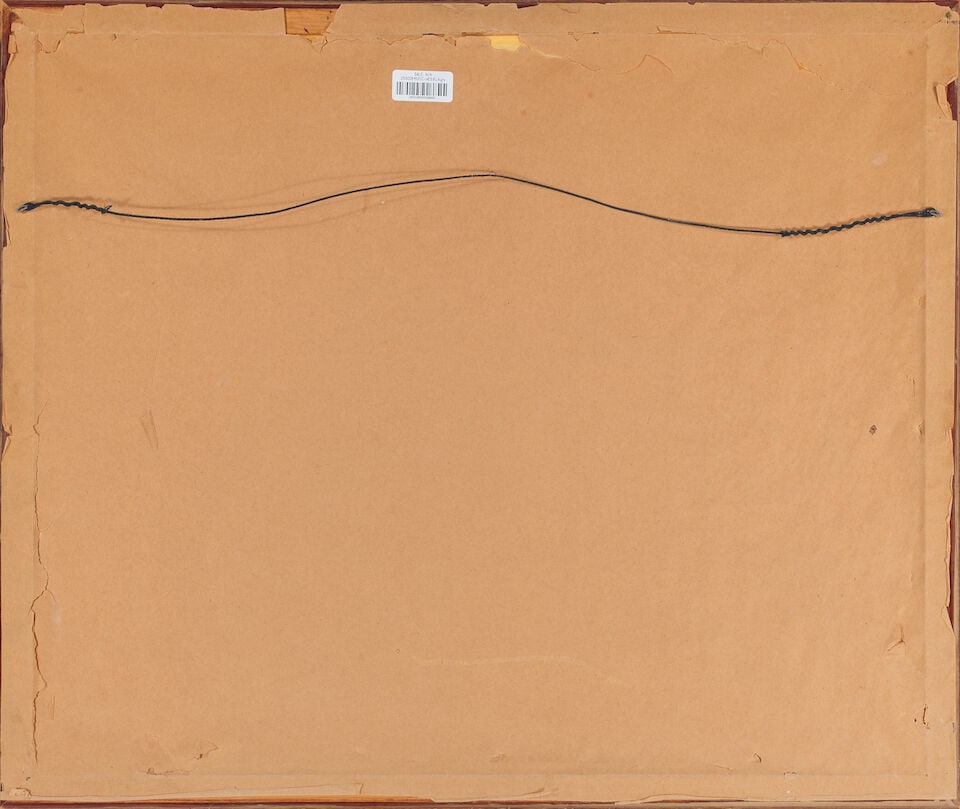 Wayne Baize (born 1943) Cowboy with Two Horses sight 16 x 21 in. - 2