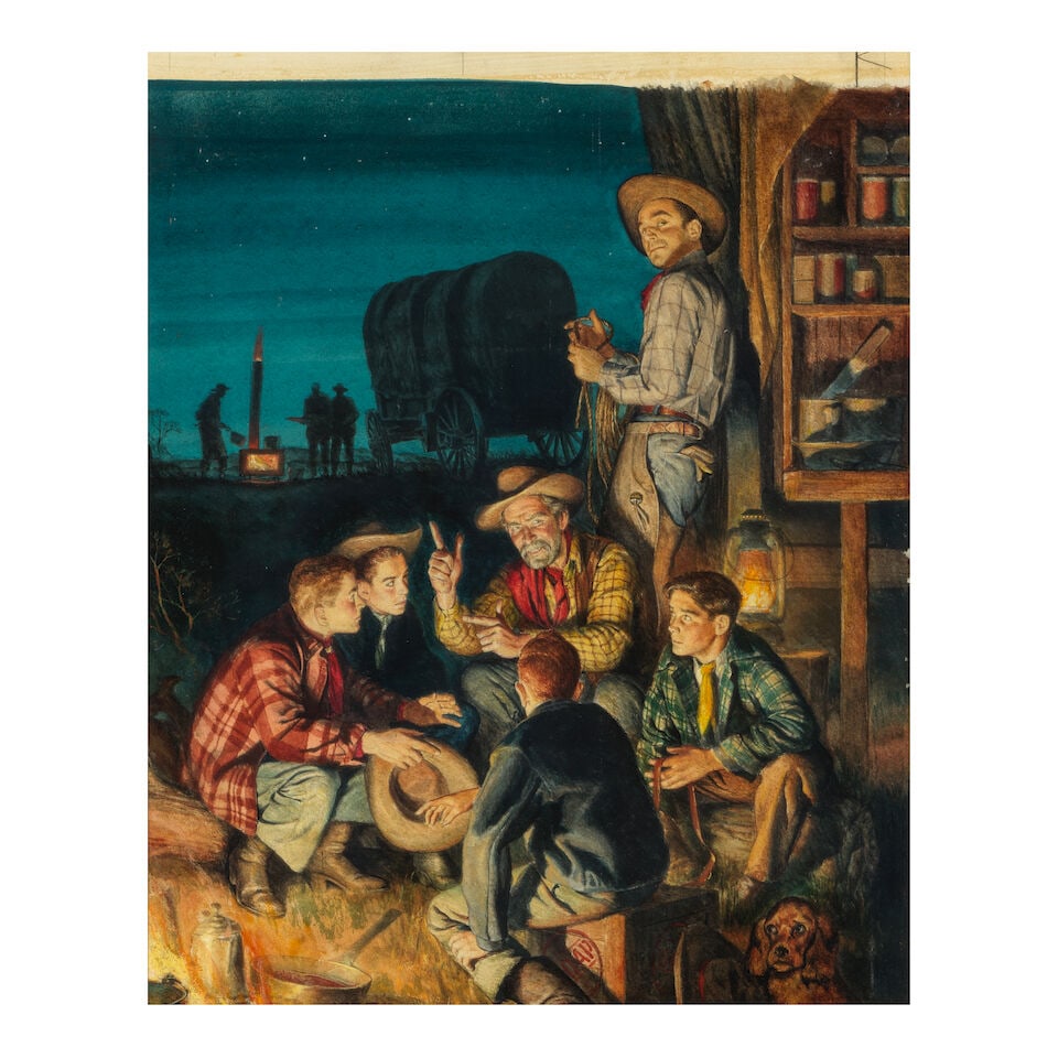 Reynold Brown (1917-1991) Their Hero image 20 x 16 in. (1 of 3)