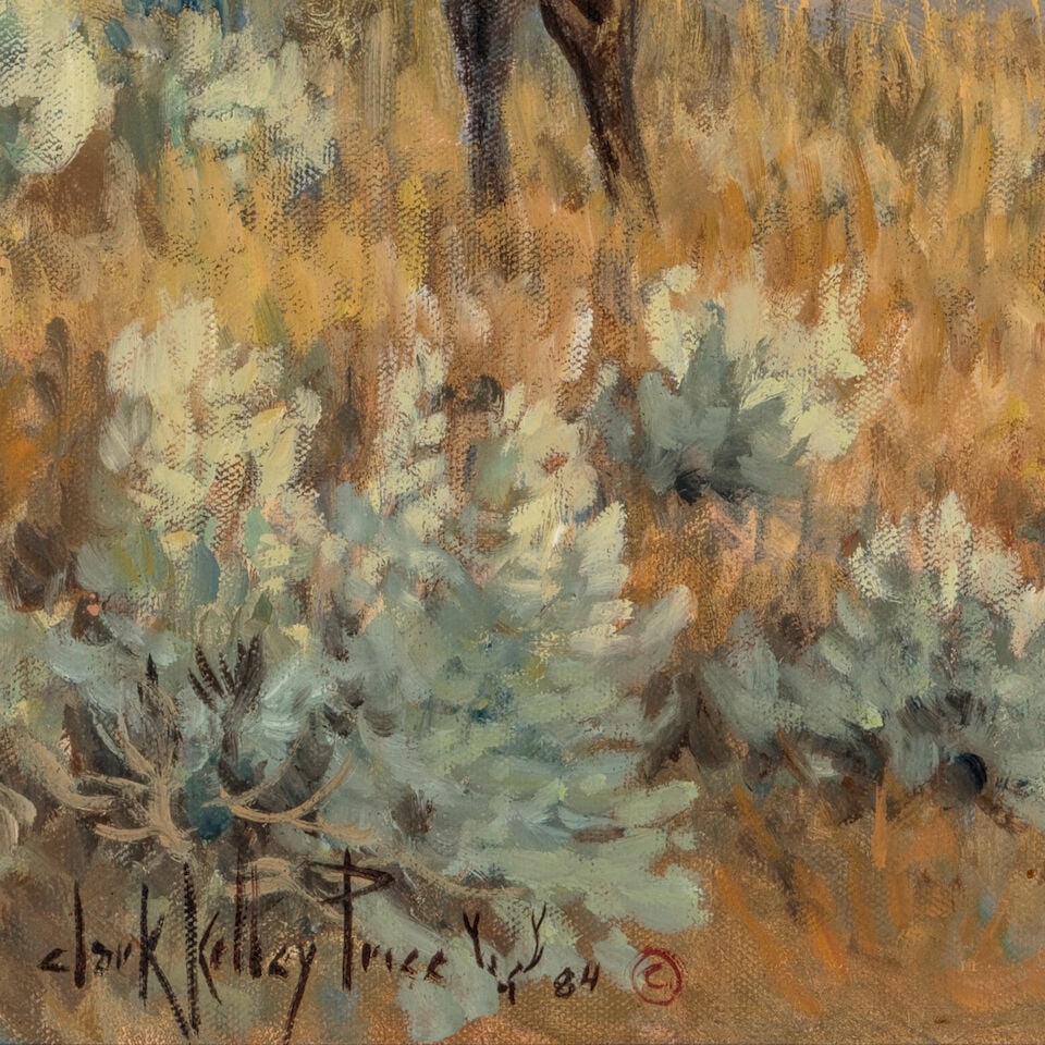 Clark Kelley Price (born 1945) Planning the Day 22 x 28 in. (Painted in 1984.) - 2