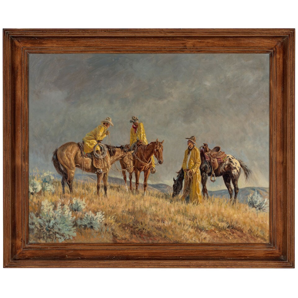 Clark Kelley Price (born 1945) Planning the Day 22 x 28 in. (Painted in 1984.) - 3