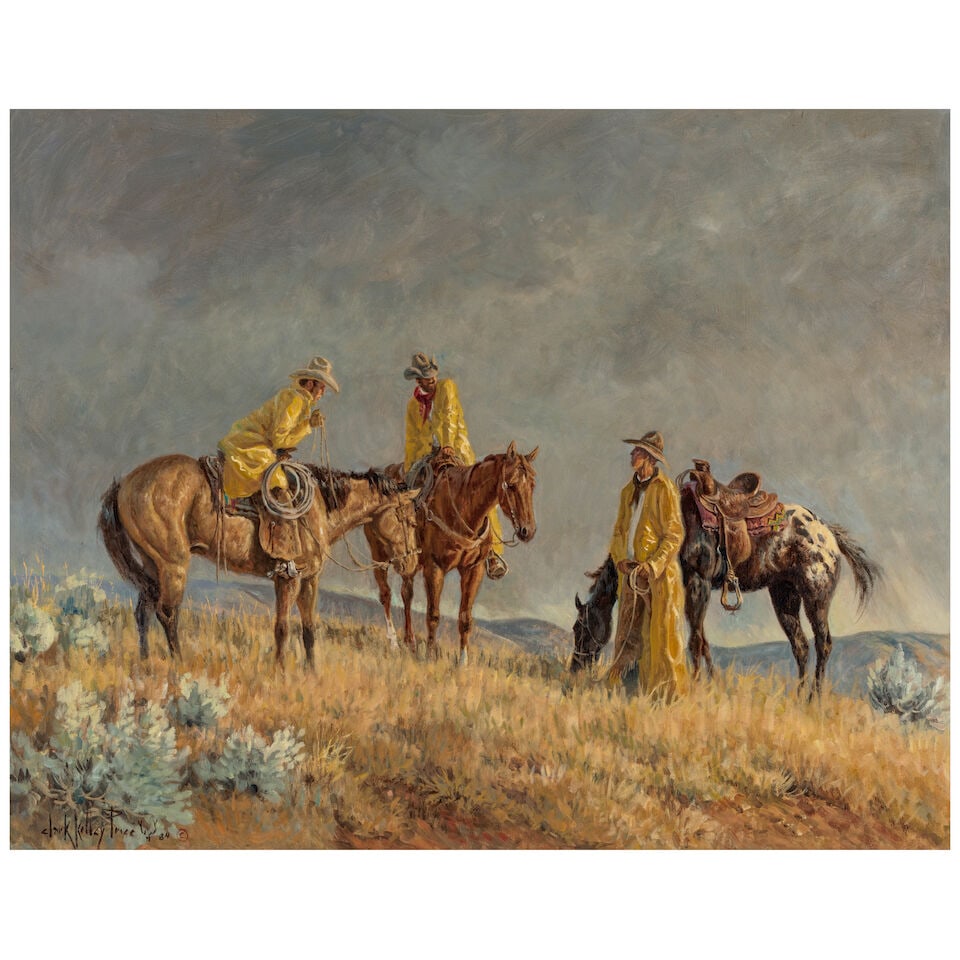 Clark Kelley Price (born 1945) Planning the Day 22 x 28 in. (Painted in 1984.) - 4