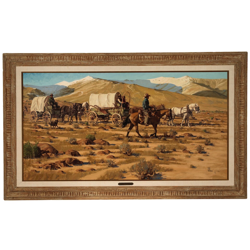 Fred Fellows (born 1934) California Bound 32 x 60 in. (Painted in 1978.) - 4