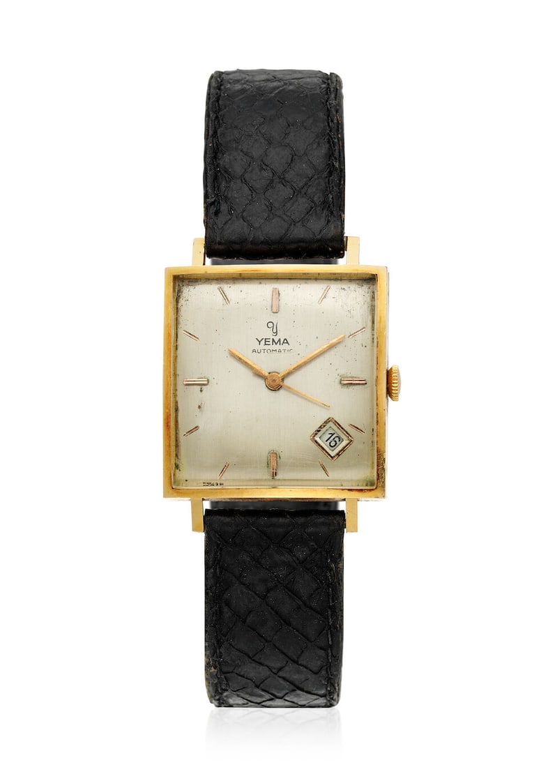 [NO RESERVE] YEMA. AN 18K GOLD AUTOMATIC CALENDAR WRISTWATCHc. 1950s (1 of 1)