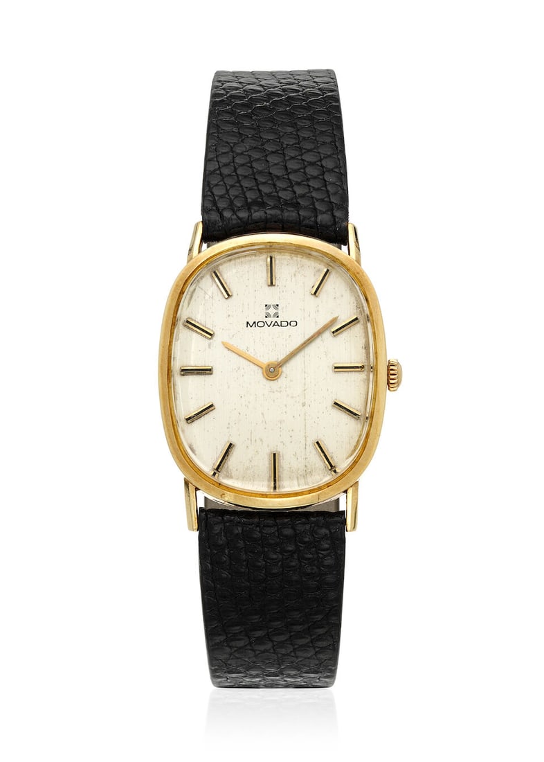 [NO RESERVE] MOVADO. A 14K GOLD MANUAL WIND WRISTWATCHc. 1965 (1 of 1)